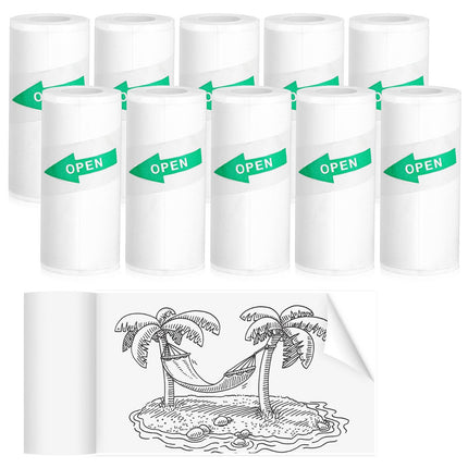 Thermal Printer Sticker Paper Rolls 57x25mm 10/30 Rolls Multi Colour Label