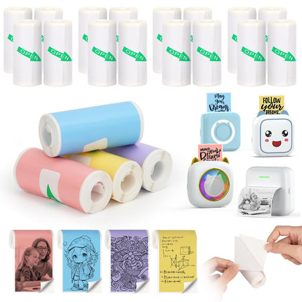 Thermal Printer Sticker Paper Rolls 57x25mm 10/30 Rolls Multi Colour Label