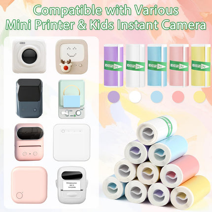 Thermal Printer Sticker Paper Rolls 57x25mm 10/30 Rolls Multi Colour Label