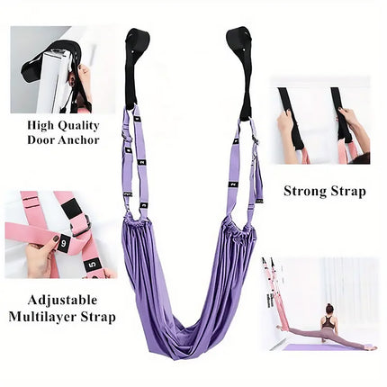 Air Yoga Rope Elastic Stretch Belt Inversion Training Strap Handstand Fitness