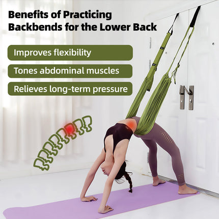 Air Yoga Rope Elastic Stretch Belt Inversion Training Strap Handstand Fitness
