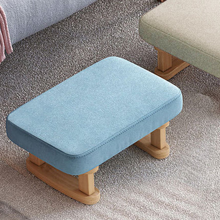 1PC Small Solid Wood Fabric Stool Creative Retro Footstool for Living Room Seat