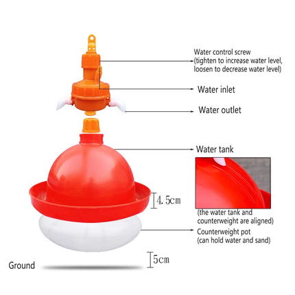 Automatic Water Feeder Bottle for Chicken Duck Goose Poultry Drinking Coop Tool