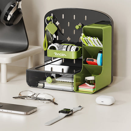 Desktop Storage Box with Drawer Divider For Stationery Cosmetics Accessories