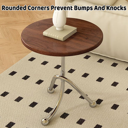 Vintage Style Round Side Table Small Accent Table for Living Room Bedroom Use