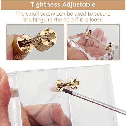 20Pcs Invisible Brass Cylindrical Hinge Concealed Cabinet Door Jewelry Box Use