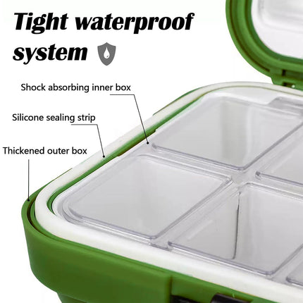 Fishing Tackle Box Storage Box Compartments Waterproof Portable for Lures Hooks