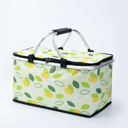 Foldable Picnic Basket Outdoor Camping Carrying Basket Portable Food Storage