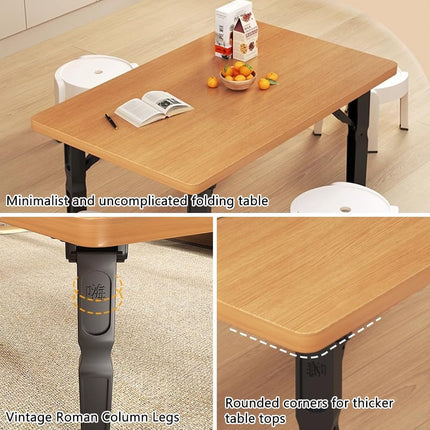 Folding Small Table Dining Coffee Side Home Compact Portable 60 x 40 x 36cm