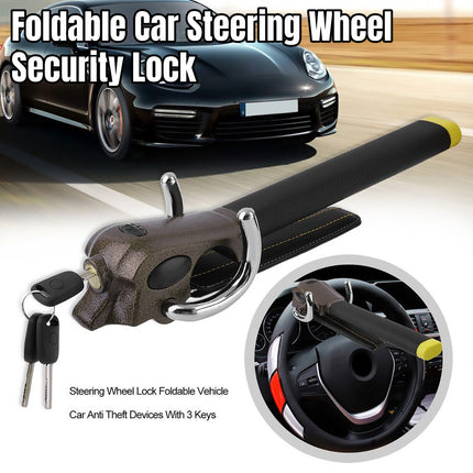 Foldable Steering Wheel Lock Car Anti Theft Deterrent Security Device