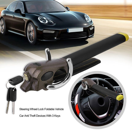 Foldable Steering Wheel Lock Car Anti Theft Deterrent Security Device
