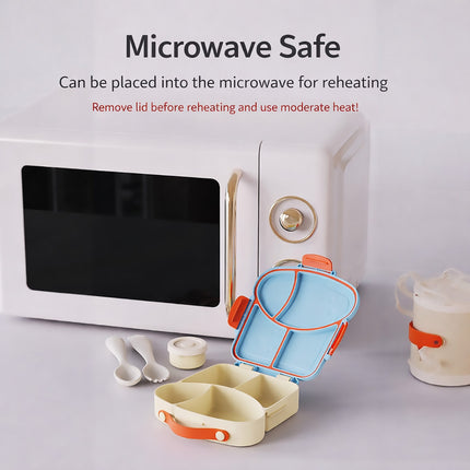 Lunch Box With Compartments Microwave Safe Leak Resistant Bento Box