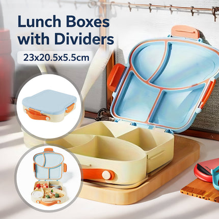 Lunch Box With Compartments Microwave Safe Leak Resistant Bento Box