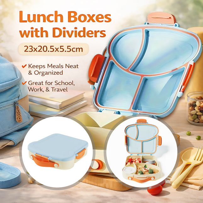 Lunch Box With Compartments Microwave Safe Leak Resistant Bento Box