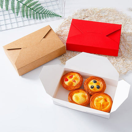 50PCS Baking Dessert Packaging Boxes Wear-Resistant for Pastry Cake Gift Use
