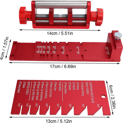 Chisel Sharpening Jig With Angle Gauge Woodworking Knife Tool Grinding Setup