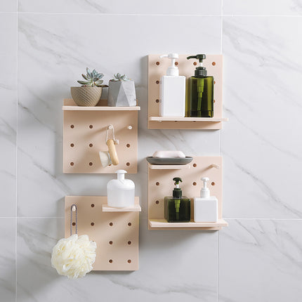 4PCS Pegboard Storage Rack Hanging Shelf Home Office Durable Space Saving Use