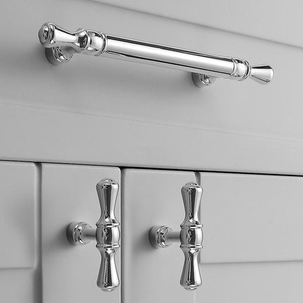 8 Sizes Copper Closet Handles Modern Simple Silver Cabinet Drawer Door Pulls