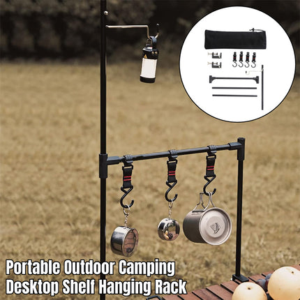 Outdoor Camping Hanging Rack Desktop Shelf Table Side Storage Camping Organizer