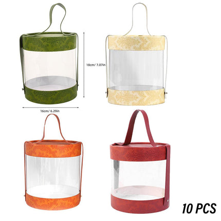 Portable Transparent Hug Bucket Dessert Cookie Boxes 10pcs Gift Candy Storage