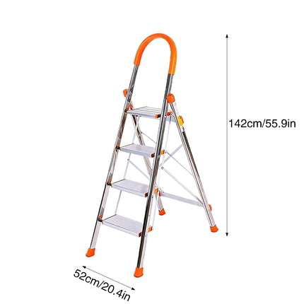 4 Step Home Folding Ladder Anti-Slip Anti-Shake Strong Load Capacity Sturdy