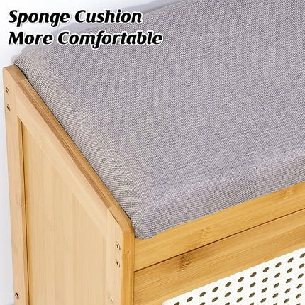 Shoe Cabinet and Seat Integrated Entrance Shoe Changing Stool Storage Organizer