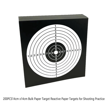 200PCS 14x14cm Bulk Paper Target Reactive Paper Targets for Shooting Practice