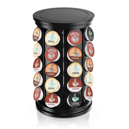 Coffee Pod Carousel Organizer 40 Capacity Space Saving for Home Coffee Bar Use