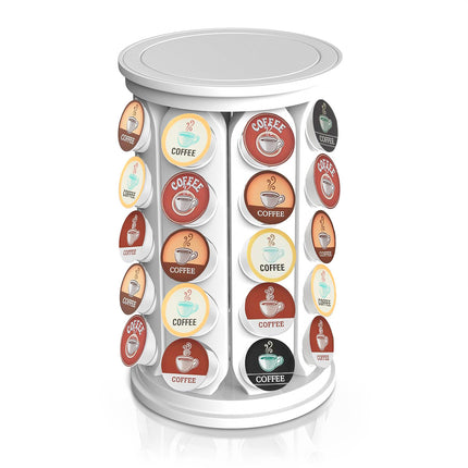 Coffee Pod Carousel Organizer 40 Capacity Space Saving for Home Coffee Bar Use