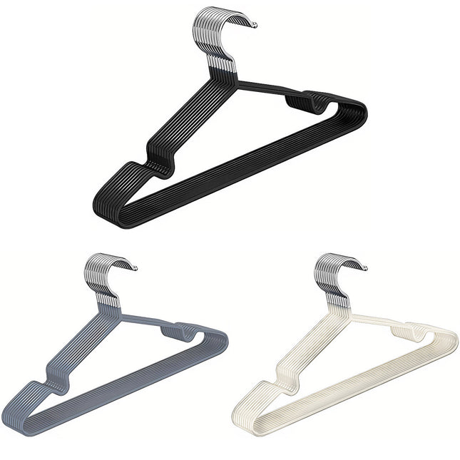 Clothes Hangers 10 Pack Anti Slip Plastic Hanger Clothes Rack Organizer