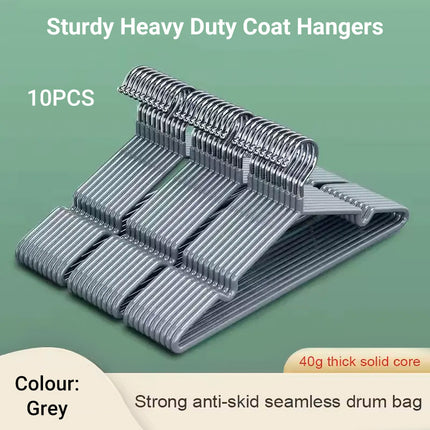 Clothes Hangers 10 Pack Anti Slip Plastic Hanger Clothes Rack Organizer