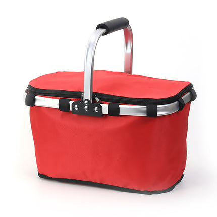Foldable Insulated Picnic Basket Outdoor Portable Hamper for Camping Travel