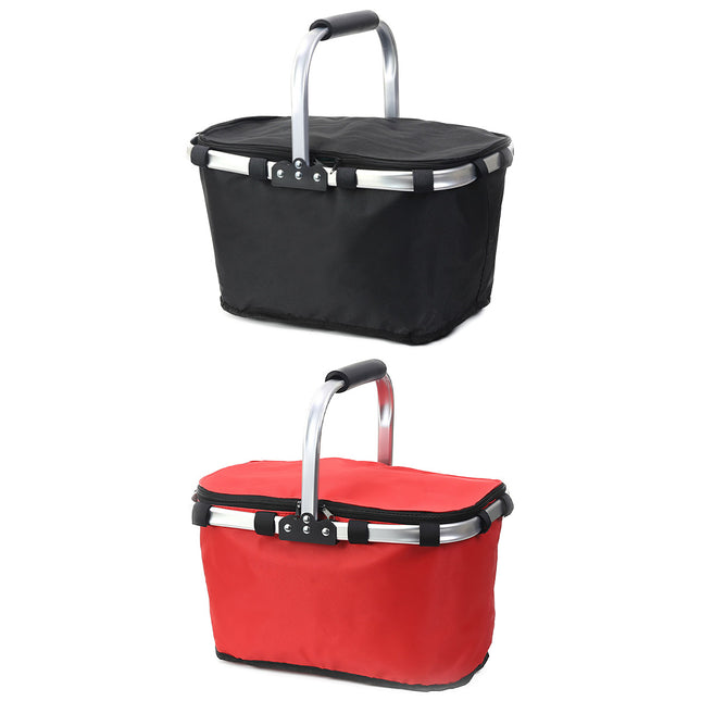 Foldable Insulated Picnic Basket Outdoor Portable Hamper for Camping Travel