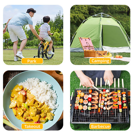 Foldable Insulated Picnic Basket Outdoor Portable Hamper for Camping Travel