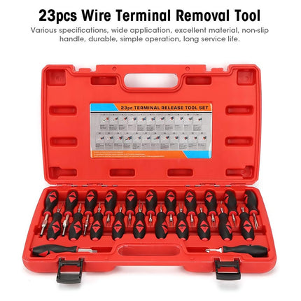 23PCS Wire Terminal Removal Tools Car Electrical Connector Pin Extractor Repair