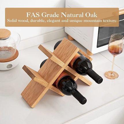 Wooden Wine Rack Bottle Holder Desktop Storage Stand Display Shelf For Kitchen