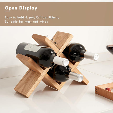 Wooden Wine Rack Bottle Holder Desktop Storage Stand Display Shelf For Kitchen