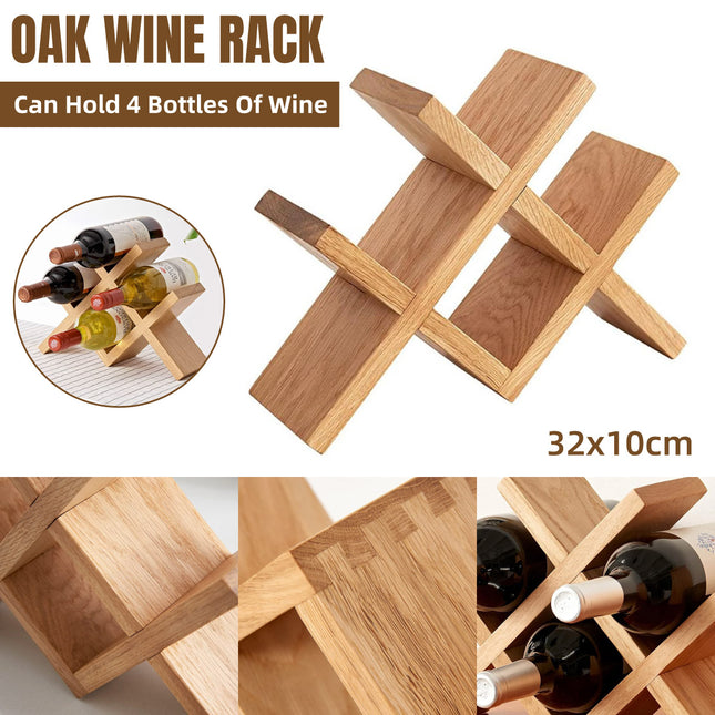 Wooden Wine Rack Bottle Holder Desktop Storage Stand Display Shelf For Kitchen