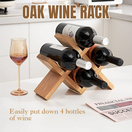 Wooden Wine Rack Bottle Holder Desktop Storage Stand Display Shelf For Kitchen