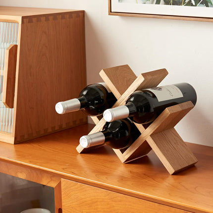 Wooden Wine Rack Bottle Holder Desktop Storage Stand Display Shelf For Kitchen