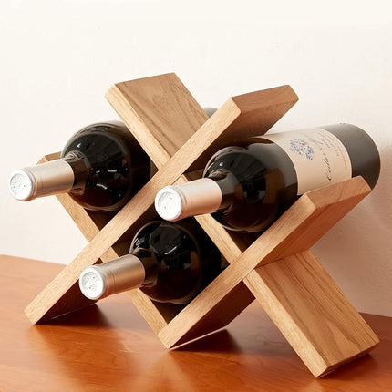 Wooden Wine Rack Bottle Holder Desktop Storage Stand Display Shelf For Kitchen