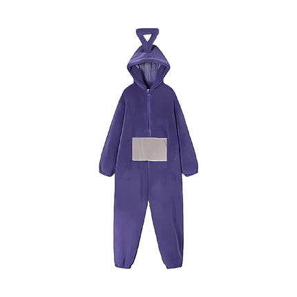 Family Matching Cartoon Onesie Pyjamas Plush Hooded Winter Sleepwear Set