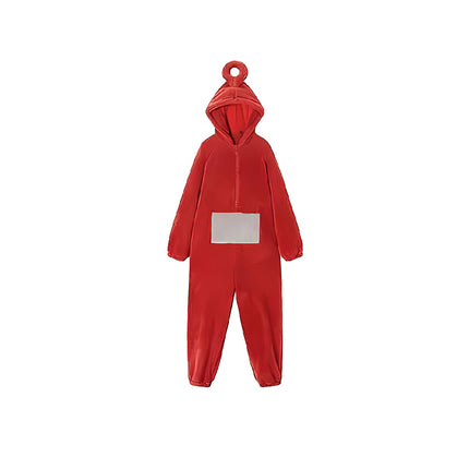 Family Matching Cartoon Onesie Pyjamas Plush Hooded Winter Sleepwear Set