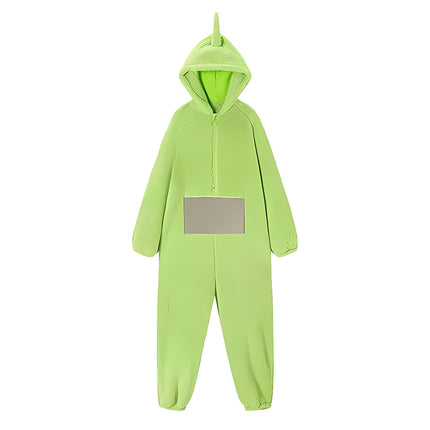 Family Matching Cartoon Onesie Pyjamas Plush Hooded Winter Sleepwear Set