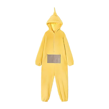 Family Matching Cartoon Onesie Pyjamas Plush Hooded Winter Sleepwear Set