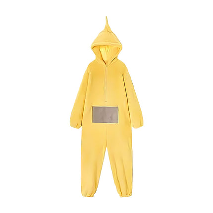 Family Matching Cartoon Onesie Pyjamas Plush Hooded Winter Sleepwear Set