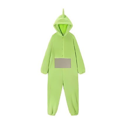 Family Matching Cartoon Onesie Pyjamas Plush Hooded Winter Sleepwear Set