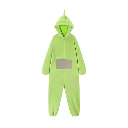 Family Matching Cartoon Onesie Pyjamas Plush Hooded Winter Sleepwear Set