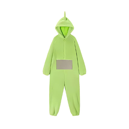 Family Matching Cartoon Onesie Pyjamas Plush Hooded Winter Sleepwear Set