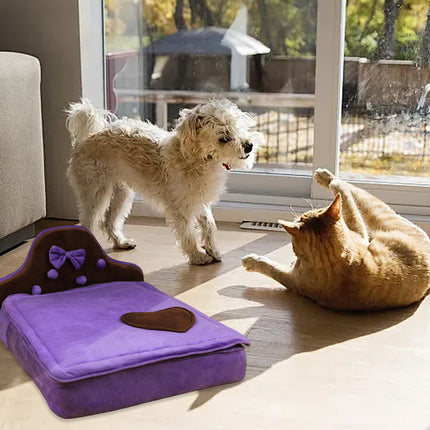 Pet Dog Bed Kennel Sofa Style Sleeping Cushion Soft Indoor Resting Nest for Pet
